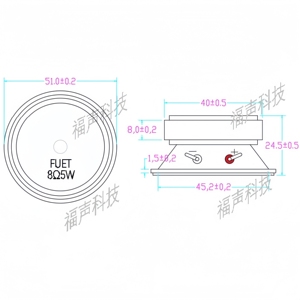 Chine Usine 8 Ohm 5W Étanche Ferrite Aimant Haut-Parleur 51MM Rond IP67 Haut Décibel 101dB Alarme et Sirène Haut-Parleur pour Interphone - Product Image 3