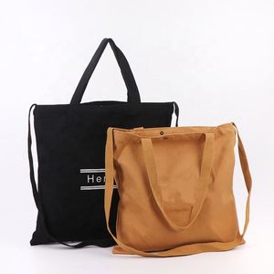 Sac fourre-tout en toile de coton robuste et grand format pour femme, avec logo personnalisé imprimé, idéal pour le shopping et les trajets quotidiens - Product Image 1
