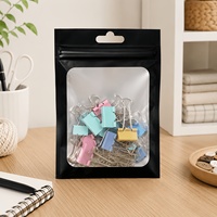 Sac en plastique polyvalent personnalisé, résistant à l'humidité, transparent sur le devant, avec fermeture éclair sur trois côtés, de qualité alimentaire, pour café en grains, bonbons, fruits secs