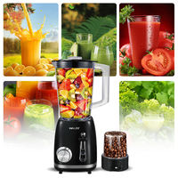 HALEY 2-in-1 aanrechtblad voedselprocessor en notenmolen, 2 snelheden, hoge snelheid elektrische blender met stille motor voor thuisgebruik
