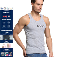 Débardeur de sport pour homme en coton épais tricoté respirant, avec logo personnalisé, style musculation et course, avec épaulettes