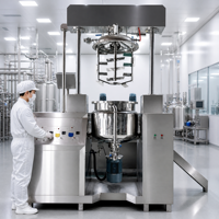 XINYOU Homogénéisateur mélangeur émulsifiant hydraulique à levage par aspiration, agitateur pour la fabrication de cosmétiques, inclinaison automatique