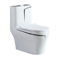 Conception de luxe chinois, placard à eau en céramique, cuvette de toilette Wc, toilettes une pièce à vendre