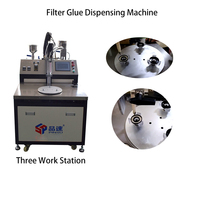 Machine de distribution de composant électronique circulaire de filtre automobile adhésif de polyuréthane époxyde à deux composants
