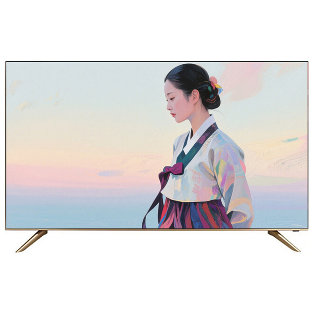 OEM/ODM Color Customized 4K 65" & Multi-Sized Ultra-clear LCD TVs with White Cabinet