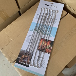 <span class=keywords><strong>BBQ</strong></span> Lớn Bằng Gỗ Xử Lý Thép Không Gỉ 304 Không Dính Chịu Nhiệt Dễ Dàng Làm Sạch Phẳng Xiên Thịt Cừu Chân Ngã Ba - Product Image 3