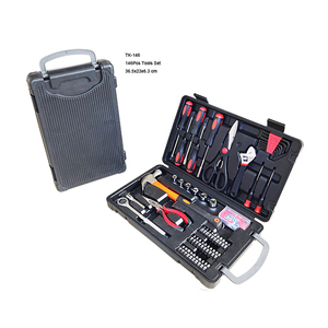 Kit d'outils manuels tout-en-un de 146 pièces, outils professionnels en acier au carbone de haute qualité, ensemble d'outils à main dans un coffret de rangement moulé TK-14 - Product Image 1