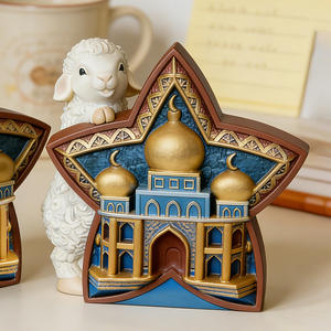 Moule à bougie aromatique YS style moyen-oriental, motif petite brebis et étoile, moule créatif en plâtre pour maison et gâteau en forme d'étoile à cinq branches - Product Image 2