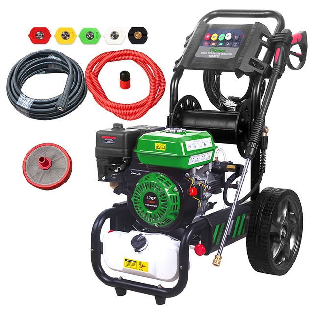 7.0HP Gas Engine Gasoline High Pressure Washer Car Washing Machine 210Bar Water Jet Pump Home Portable Petrol Pressure Cleaners