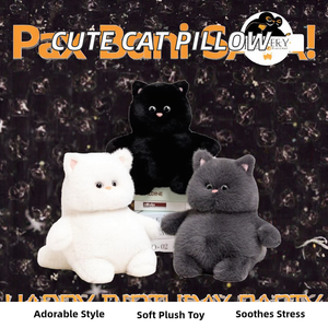 ตุ๊กตาแมวสีขาวหมอนคิตตี้น่ารักนุ่มนิ่มสุดๆตุ๊กตาของเล่นผ้าพลัฌ PP ไส้ผ้าฝ้ายปักบรรเทาความเครียด - Product Image 2