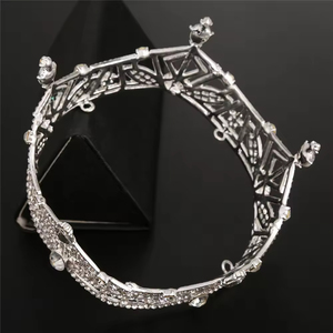 Couronne de Mariage et de Concours de Beauté Grande Taille pour Femme - Tiara Ronde Complète Miss Monde - Offre Spéciale - Product Image 5