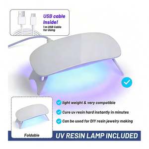 Kit DIY de Résine pour Porte-clés, Bijoux, Résine UV Dure Transparente, Lampe LED, Moules en Silicone, Paillettes, Fleurs, Pendentifs, Ensemble d'Accessoires - Product Image 2