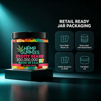 Gummies de chanvre en gros, pots de 90 unités, oursons fruités, supplément en vrac pour distributeurs