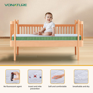 Colchón de bebé de gama alta y seguro: funda no tóxica, capa central transpirable antiácaros e insectos, tamaño de cuna para niños pequeños para cama de cuna normal - Product Image 2