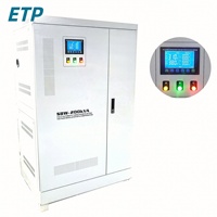 Stabilisateur de tension automatique SVC à moteur servo en cuivre triphasé AC 220V 380V 30-40kVA, régulateur de tension haute efficacité