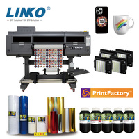 LINKO Factory 60CM UV DTF A1 I3200 Head Label Printer Sticker Inkjet CMYK White UV DTF Printer Avec Laminator
