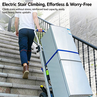 Chariot d'escalier électrique pliable en alliage d'aluminium à très faible bruit, 150 kg, robuste, 2 roues, pour appareils électroménagers, OEM