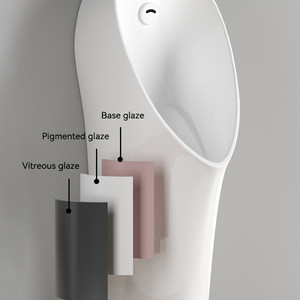 Bán buôn hiện đại gốm tủ quần áo nước thường vụ nơi để tiểu tự động cảm biến Đỏ bừng treo tường WC phòng tắm người đàn ông nơi để tiểu - Product Image 5