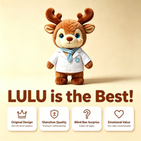 Peluche Premium Douce Renne Intelligent à Batterie, Chantant et Dansant, pour la Saison des Fêtes