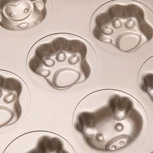 Carbon Steel Gold Cartoon Baking Pan 6 12 Inch Non Stick For Bread Cake Home Use - Product Image 3