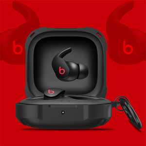 Estuche de armadura protectora para auriculares de alta resistencia para <span class=keywords><strong>Beats</strong></span> Fit Pro, funda protectora de TPU + PC con llavero de gancho - Product Image 2