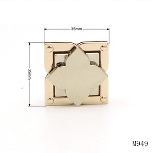 Cierres Metálicos de Calidad para Bolsos, Cierre de Metal de Aleación de Zinc con Forma de Flor de 35 mm, Cierre Giratorio para Herrajes de Bolsos - Product Image 1