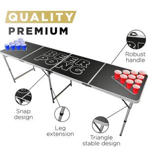 Outdoor Furniture Custom 8ft Portable Party <strong>Folding</strong> <strong>Drafting</strong> Beer Pong <strong>Table</strong> - Product Image 2