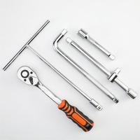 Juego de herramientas de reparación múltiple para automóviles de 28 piezas de alta calidad, llave tipo T, juego de llaves de trinquete para mecánico de coche, caja de Kit de herramientas de mano