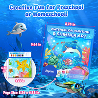 Joycat Kit de Peinture à l'Eau en Plastique pour Enfants, Livre de Coloriage Artistique, Jouets Éducatifs DIY pour l'Apprentissage