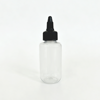 Bouteille souple transparente en PET de 100 ml avec bouchon à bec pointu, réutilisable, vide, pour colle liquide, peinture, personnalisable OEM