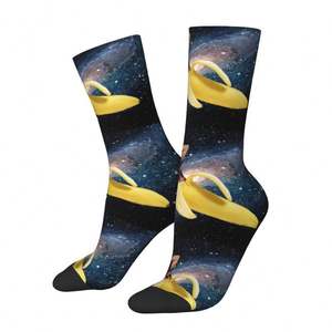 Gabbia <span class=keywords><strong>Nicolas</strong></span> personalizzata in una Banana calzini da squadra Unisex alla moda per abiti spaziali - Product Image 2