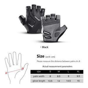 Gants de cyclisme personnalisés mi-doigts pour hommes et femmes, respirants, en silicone liquide, absorbant les chocs, pour le <span class=keywords><strong>vélo</strong></span>, le sport et le fitness, utilisation OEM - Product Image 5