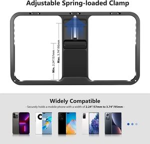 NEEWER universale telefono Video Rig Kit compatibile con iPhone 14 Plus 14 13 12 Pro Android, telefono palmare in alluminio gabbia con - Product Image 5