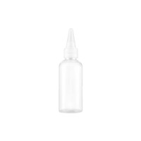 Bouteilles en plastique transparentes à presser avec embout pointu, contenants vides pour la distribution de peinture liquide et de pigments
