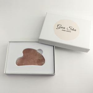 Gua sha de aventurina azul con caja, guasha de cuarzo rosa en forma de corazón, herramienta de masaje de jade con caja para raspado. - Product Image 2