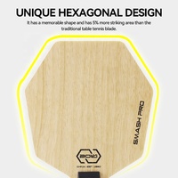 Raket Tenis Meja Boli Custom Blade Bentuk Heksagonal Baru Produk Pendukung