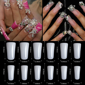 504 unids/bolsa con logotipo personalizado, puntas de <span class=keywords><strong>uñas</strong></span> de pato transparentes, venta al por mayor, estilo francés, pato ancho corto, <span class=keywords><strong>uñas</strong></span> postizas, extensión de <span class=keywords><strong>uñas</strong></span> de Gel Acrílico - Product Image 2