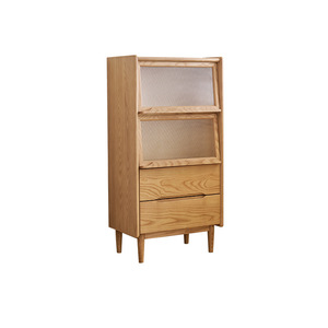 Ash Wood <b>Sideboard</b> 900mm Above <b>Storage</b> Cabinet Nordic Style Living Room Tea Cabinet Multi Functional Design - Product Image 4