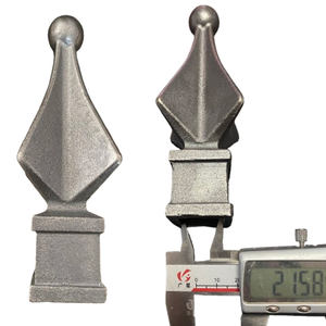 Gusseisen-Speerspitzen Ornamente Zaun Dekorative Eisenzaun-Endstücke Quadratischer Zaunpfosten - Product Image 1