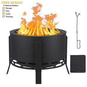 Estufa Portátil Moderna de Metal para Acampar, con Cubierta para Barbacoa, de Leña sin Humo, Duradera, Fácil de Montar y Reforzada - Product Image 1