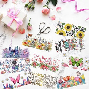 Vinilos UV para Transferencia 3D, Resistentes al Agua, Duraderos, Adhesivos Termoadhesivos para Vasos de Metal de 16 oz, Vinilos Navideños UV para Envolturas - Product Image 2