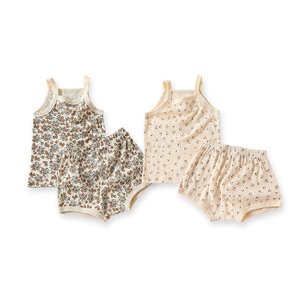 Set di <span class=keywords><strong>abbigliamento</strong></span> <span class=keywords><strong>estivo</strong></span> Unisex per bambini e neonati senza maniche - Product Image 1