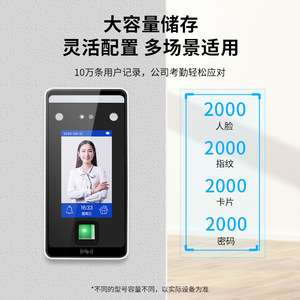 Fingerprint Facial Recognition Access Control 4.5 Inch Touchscreen Door Lock With Time Attendance For Office And Residence - Product Image 4