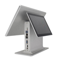 Caja Registradora POS Ultra Delgada con Carcasa de Aluminio de 15.6 y 10.1 Pulgadas para Supermercados, Tiendas y Restaurantes