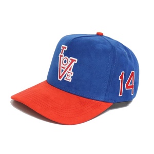 Top Fashion Best <strong>Price</strong> Wholesale Five Panel Custom logo Suede Outdoor Sports Teams Custom <strong>Label</strong> Two Colors Baseball Hat and Cap - Product Image 1