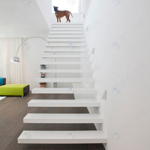 Escalera Flotante Moderna <span class=keywords><strong>de</strong></span> Hormigón Reforzado con Fibra <span class=keywords><strong>de</strong></span> Vidrio Personalizada Prima, Ecológica, Duradera, con Características Ignífugas - Product Image 2