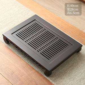 Bandeja de té de bambú japonesa para venta al por mayor transfronteriza, bandeja de té doméstica con drenaje, juego de té Kung Fu rectangular, mesa de té - Product Image 3