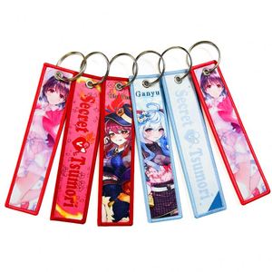 <b>Custom</b> Kawaii Safety Wallet Accessories <b>Key</b> Chain Jettags Embroidery Japan Anime Jet Tag Keychain - Product Image 3