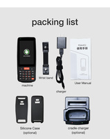 Pemindai kode batang, untuk industri kasar 4.0 inci Android PDA 2D NFC RFID IP65 Terminal seluler Terminal PDA seluler