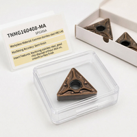 Plaquettes de tournage en carbure JiuzhouTimes TNMG160408-MA pour l'usinage de l'acier inoxydable, revêtement PVD, finition, outils de coupe pour tour CNC 90